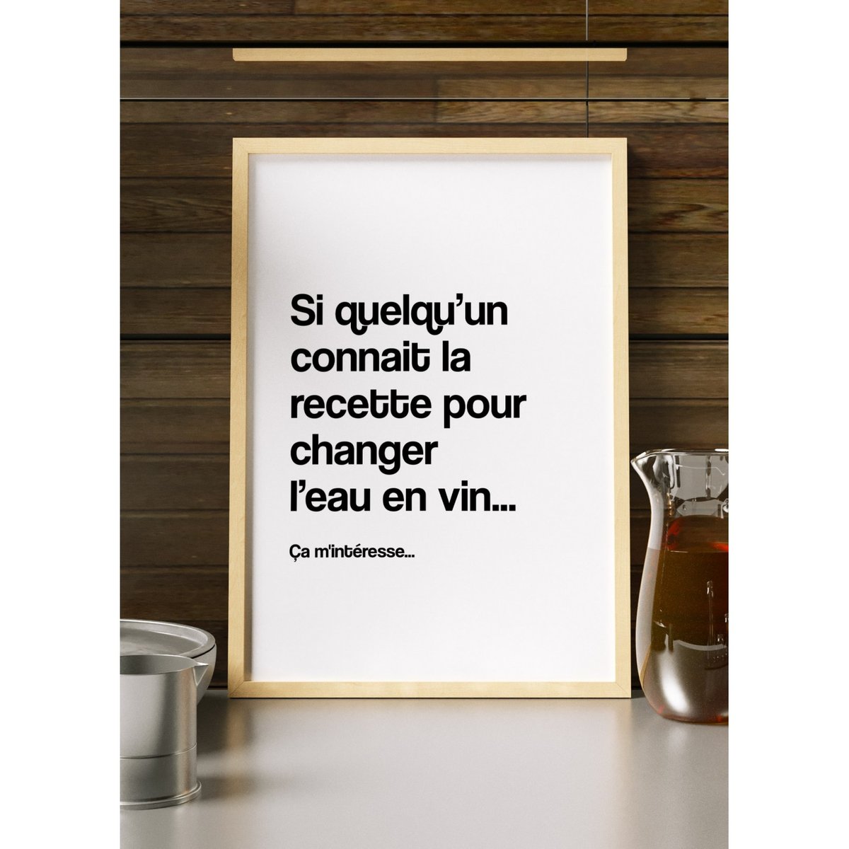 Affiche 'Si quelqu'un connait la recette..' blanc, L'AFFICHERIE