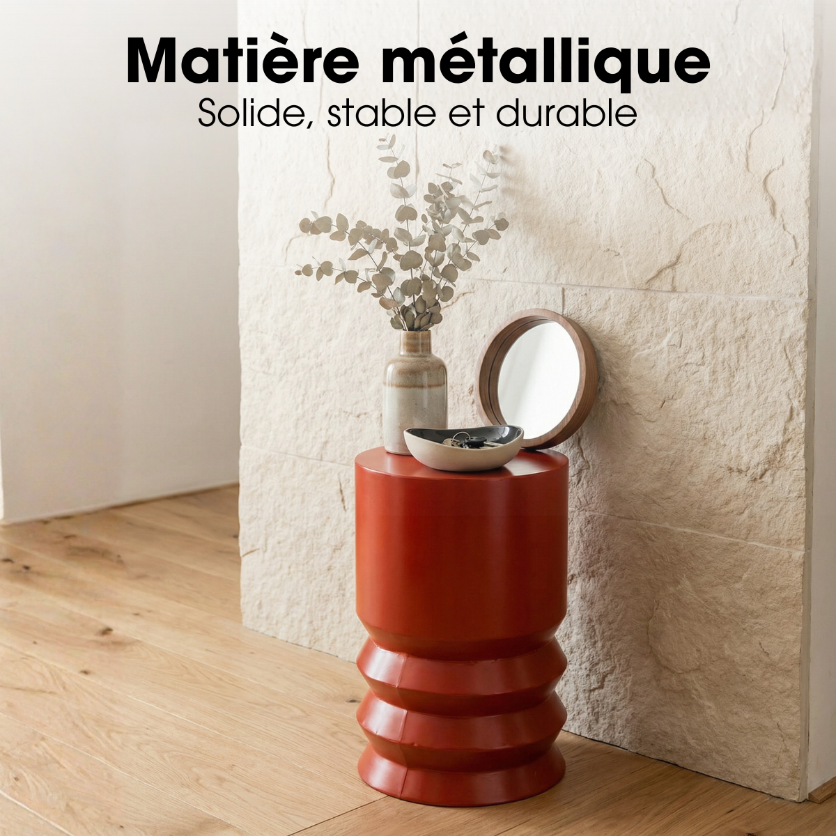 Table D'appoint MART rouge, MICA DECORATIONS