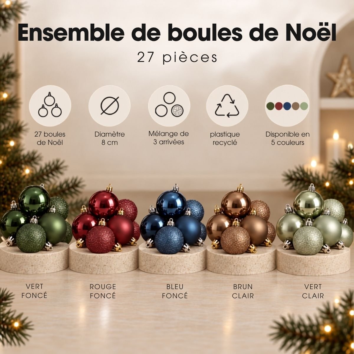Boule de Noël vert, MICA DECORATIONS