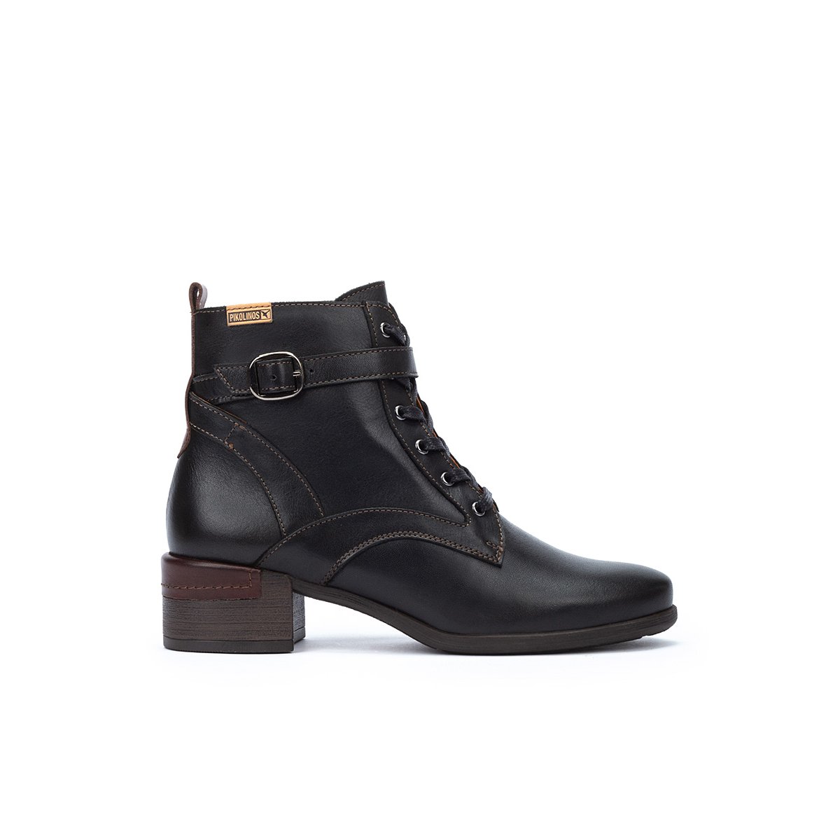 Bottines à talon cuir Malaga black, PIKOLINOS