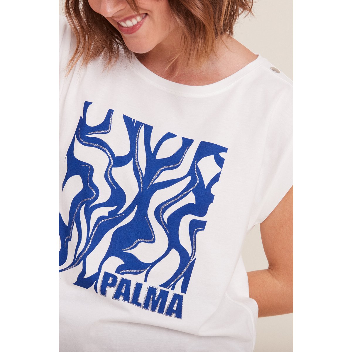 T-shirt manches courtes ecru, BREAL