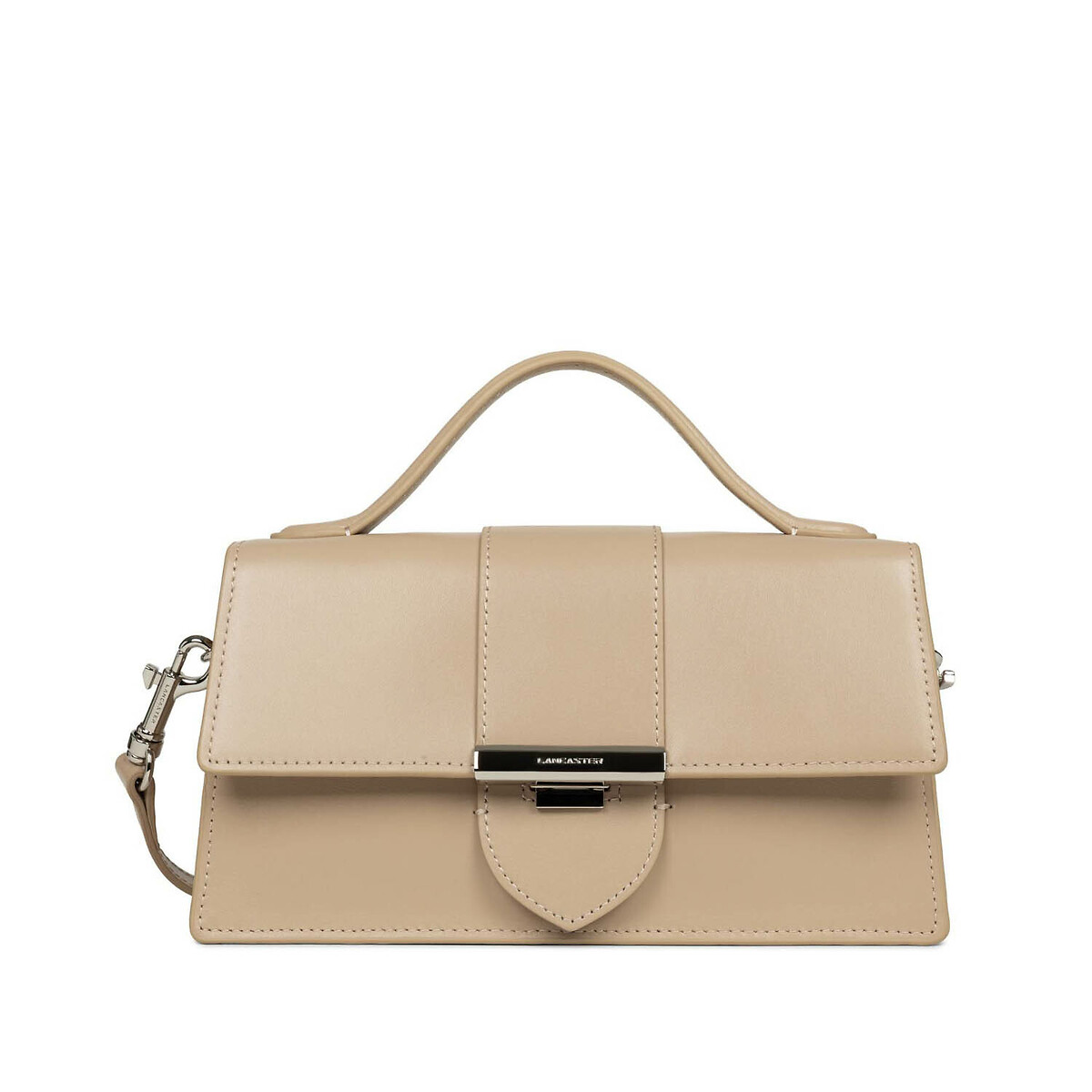 Sac cuir PARIS ILY beige foncé, LANCASTER