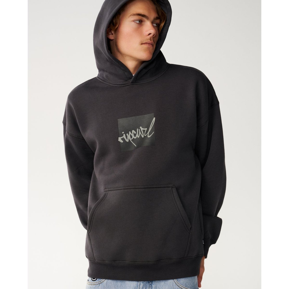 Sweat à capuche Rip Script ICON washed black, RIP CURL
