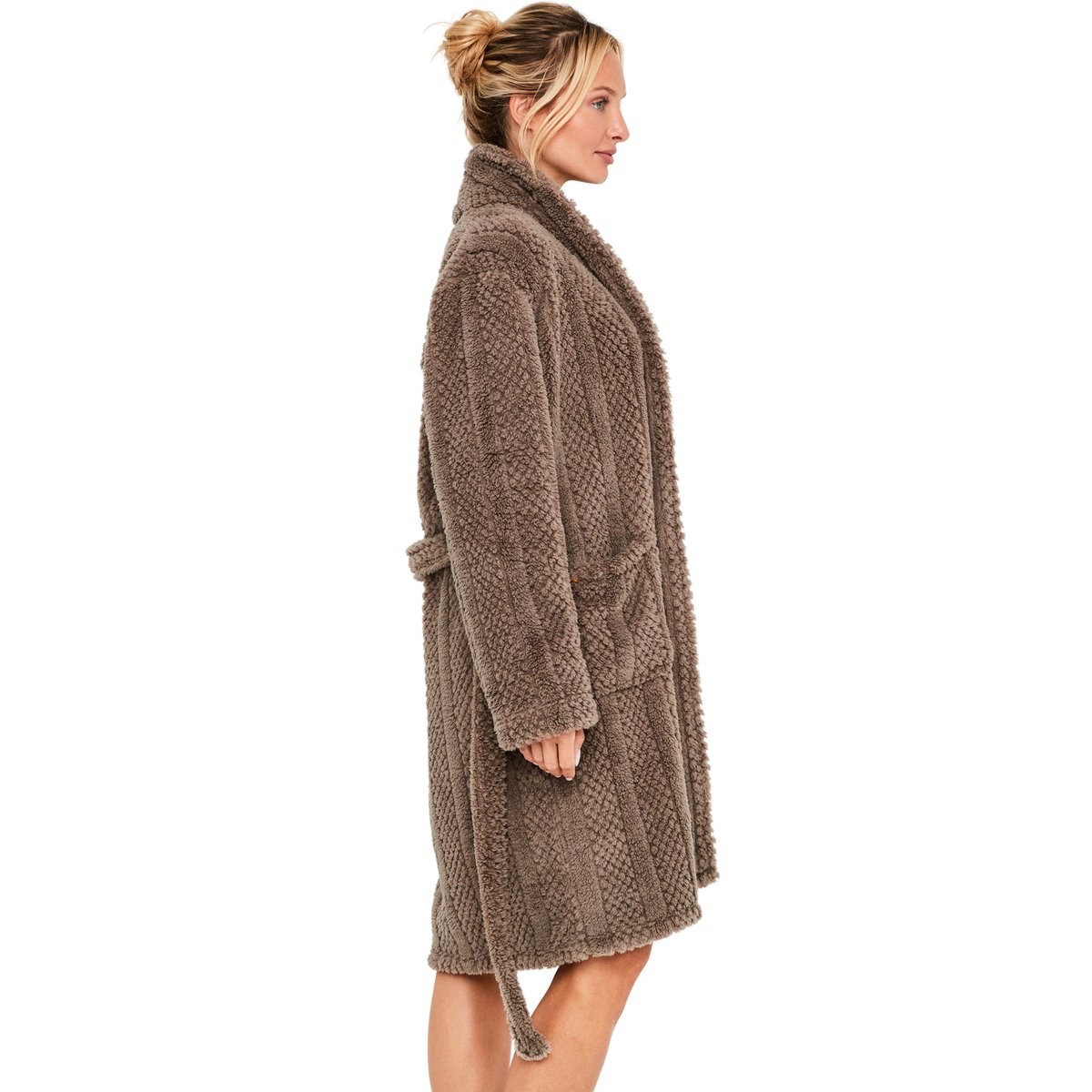 Robe de chambre col châle PC2 marron, SELMARK