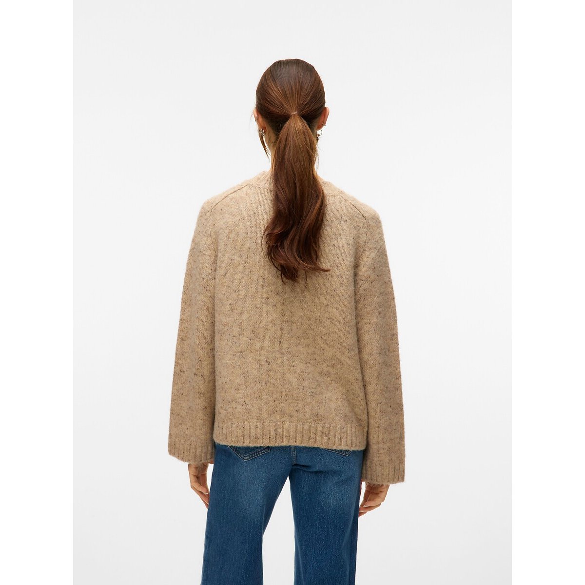 Crew Neck Jumper beige, VERO MODA