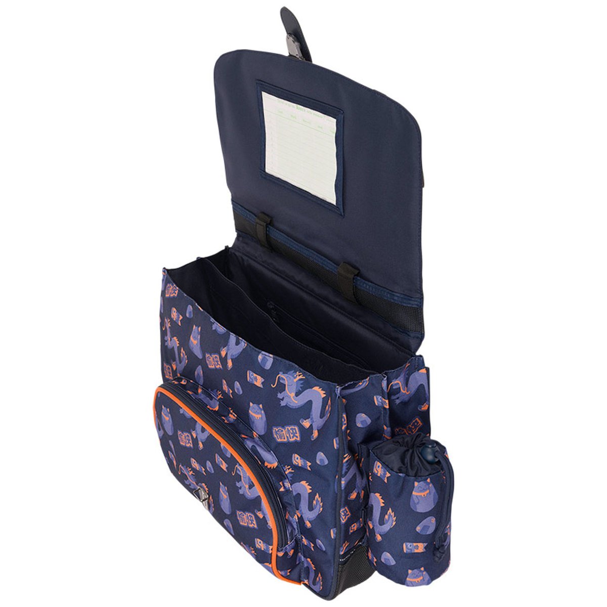 Cartable bleu, orange, TANN'S