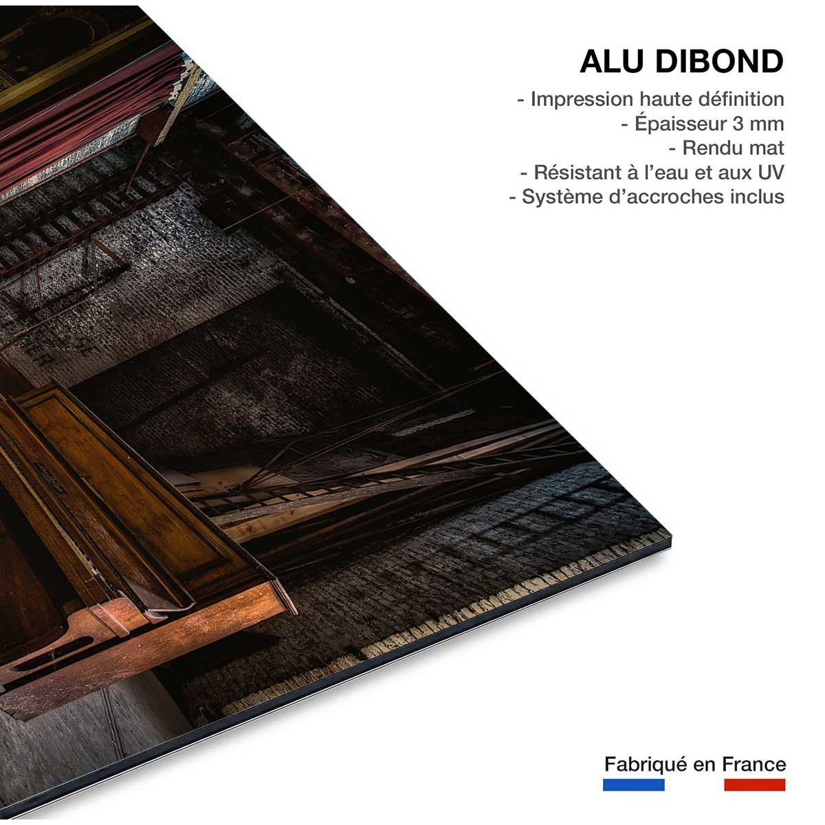 Tableau show interrompu tableau alu dibond, HEXOA