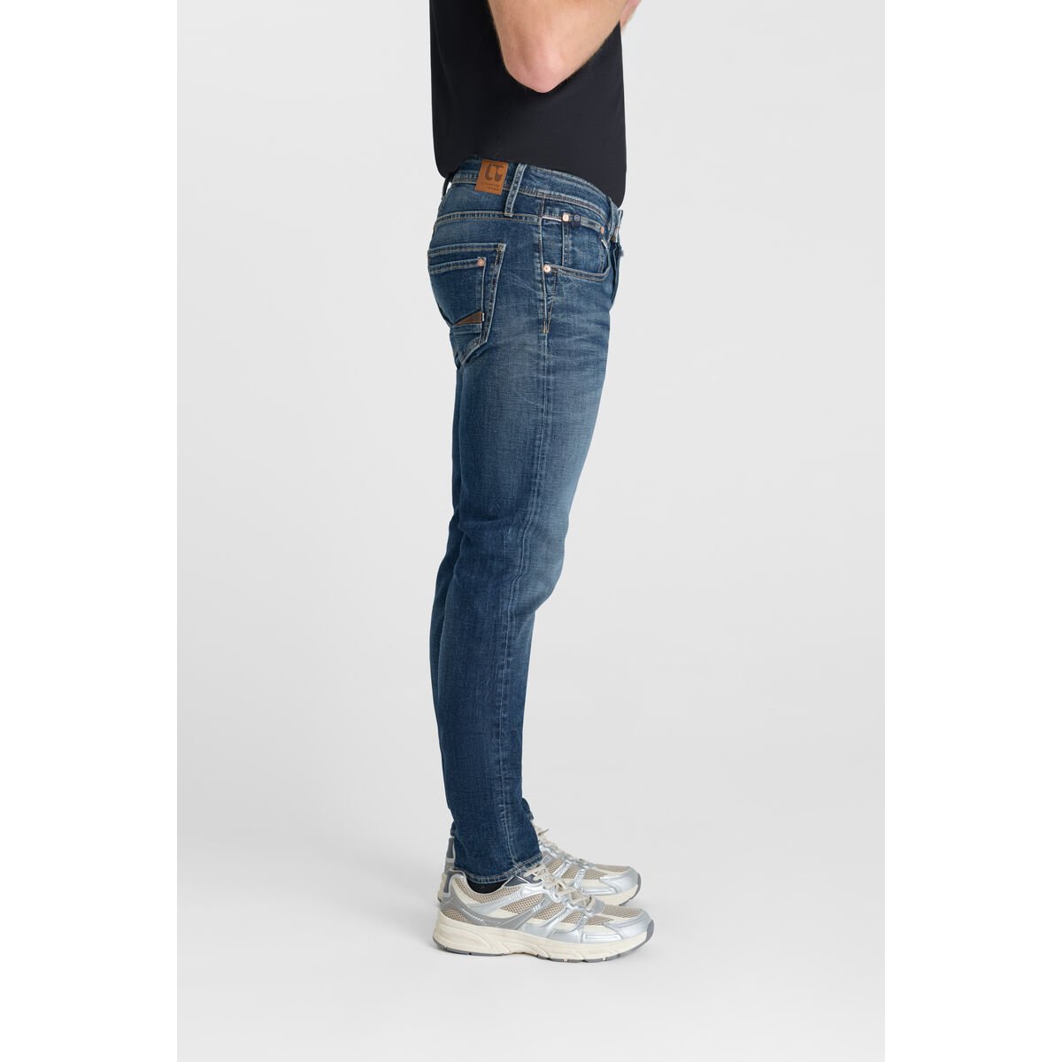 Jeans slim stretch 700/11, longueur 34 blue, LE TEMPS DES CERISES