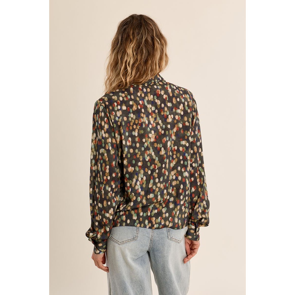 Chemise courte motif pois khaki suzie, MOLLY BRACKEN