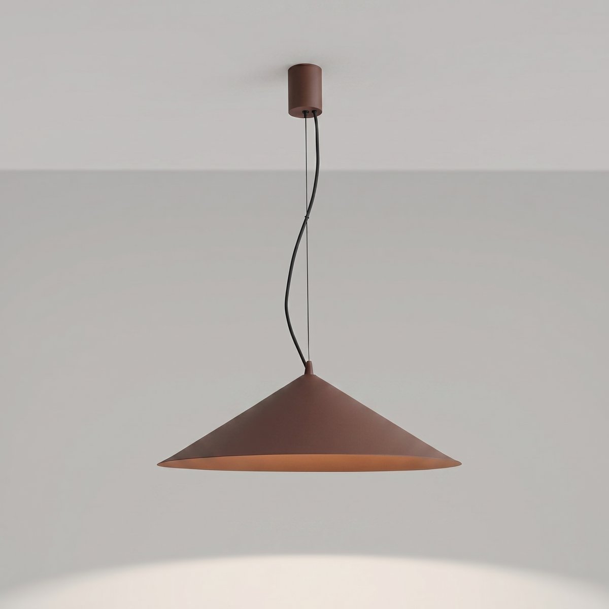 Suspension Acier Marron LED 1 Fint marron, EDEN