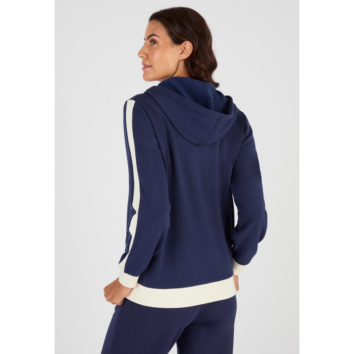 Sweat-shirt à capuche Thermolacyl bleu marine, DAMART