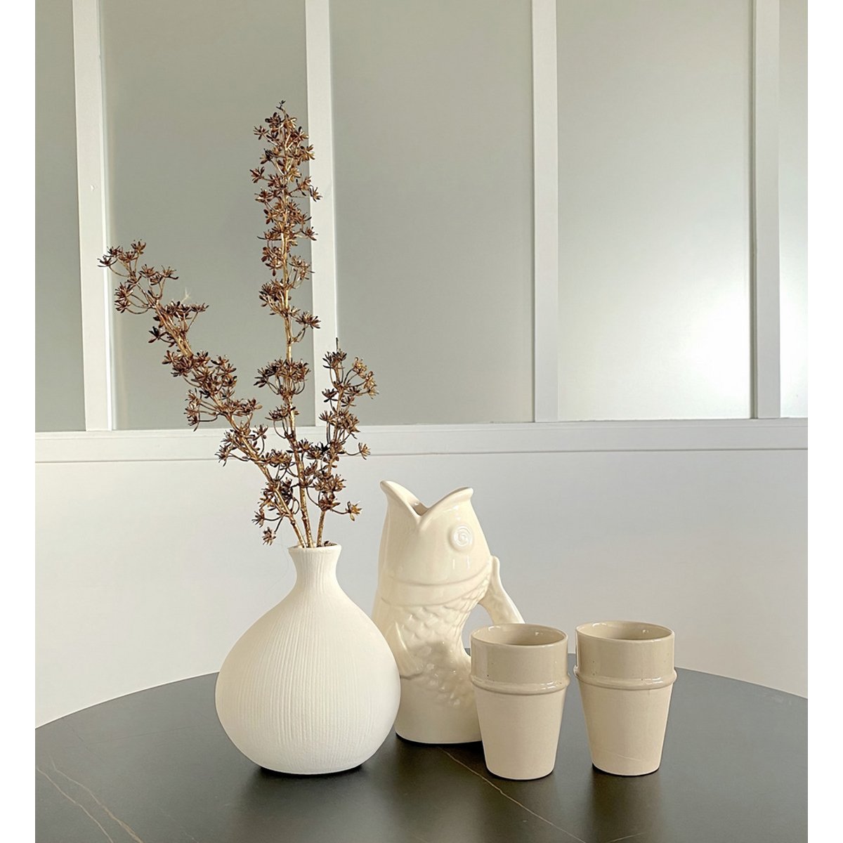 Vase pichet - grand modèle blanc cassé, OPJET