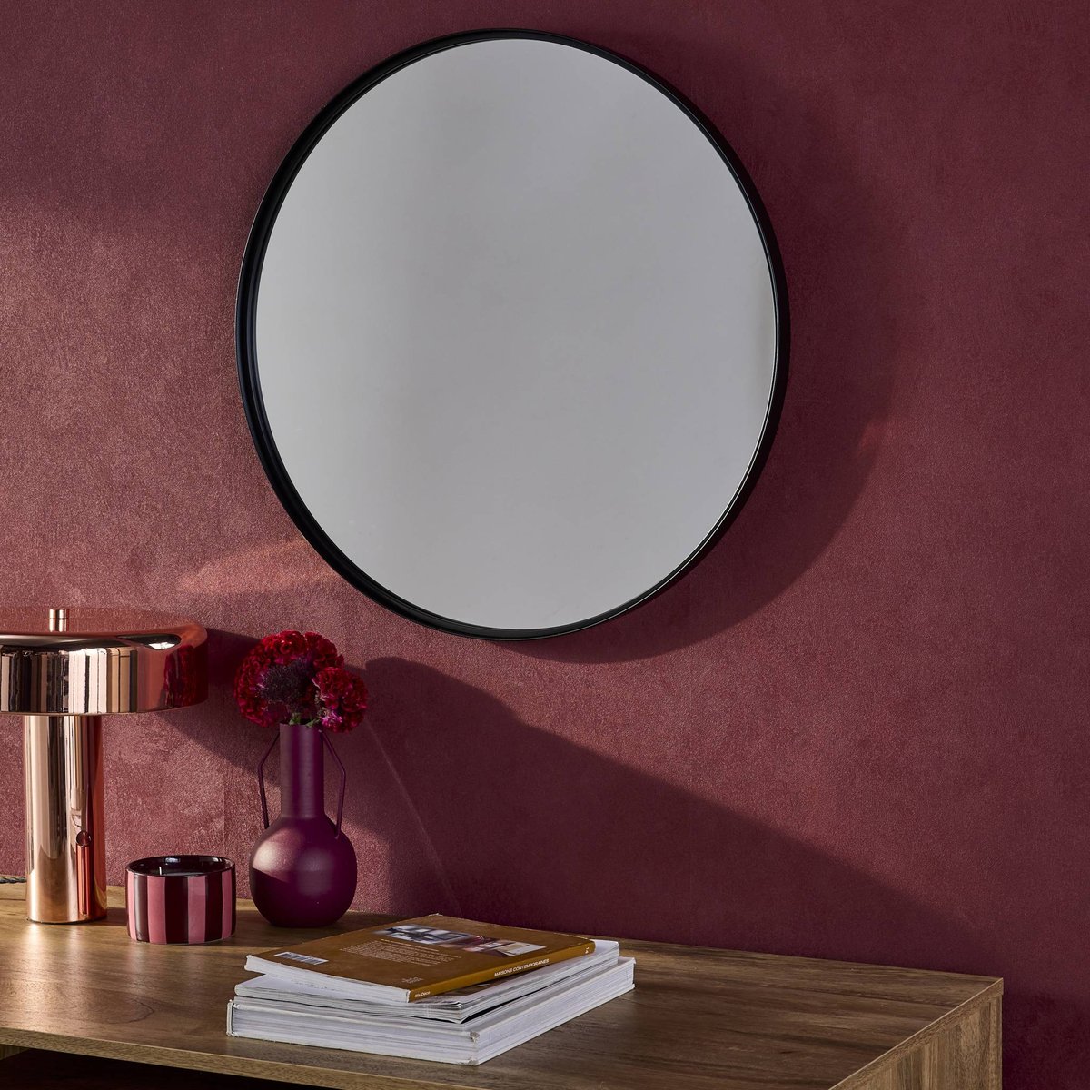Miroir rond métal Ø60cm MABEL or, SWEEEK
