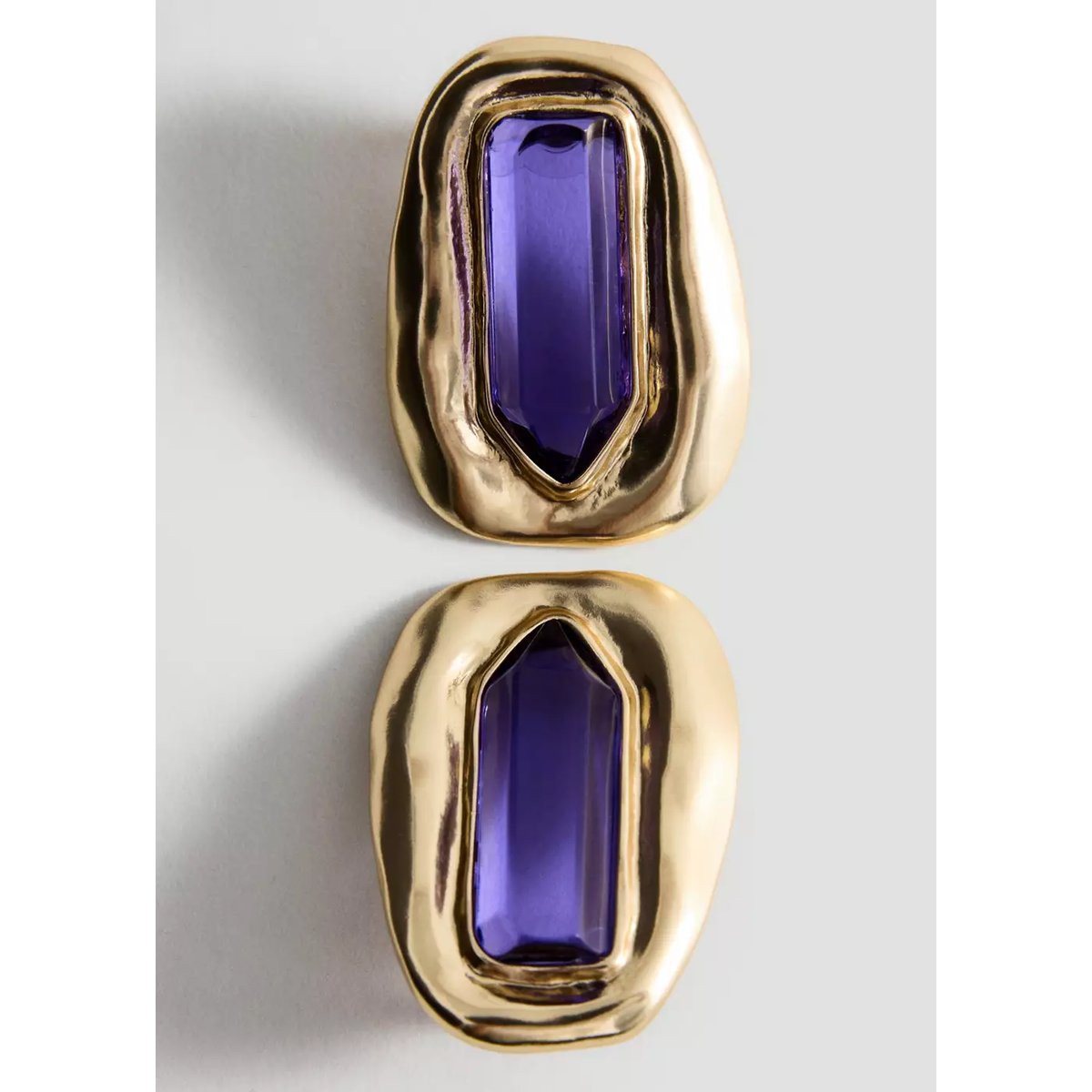 Boucles d’oreilles relief volume or, MANGO