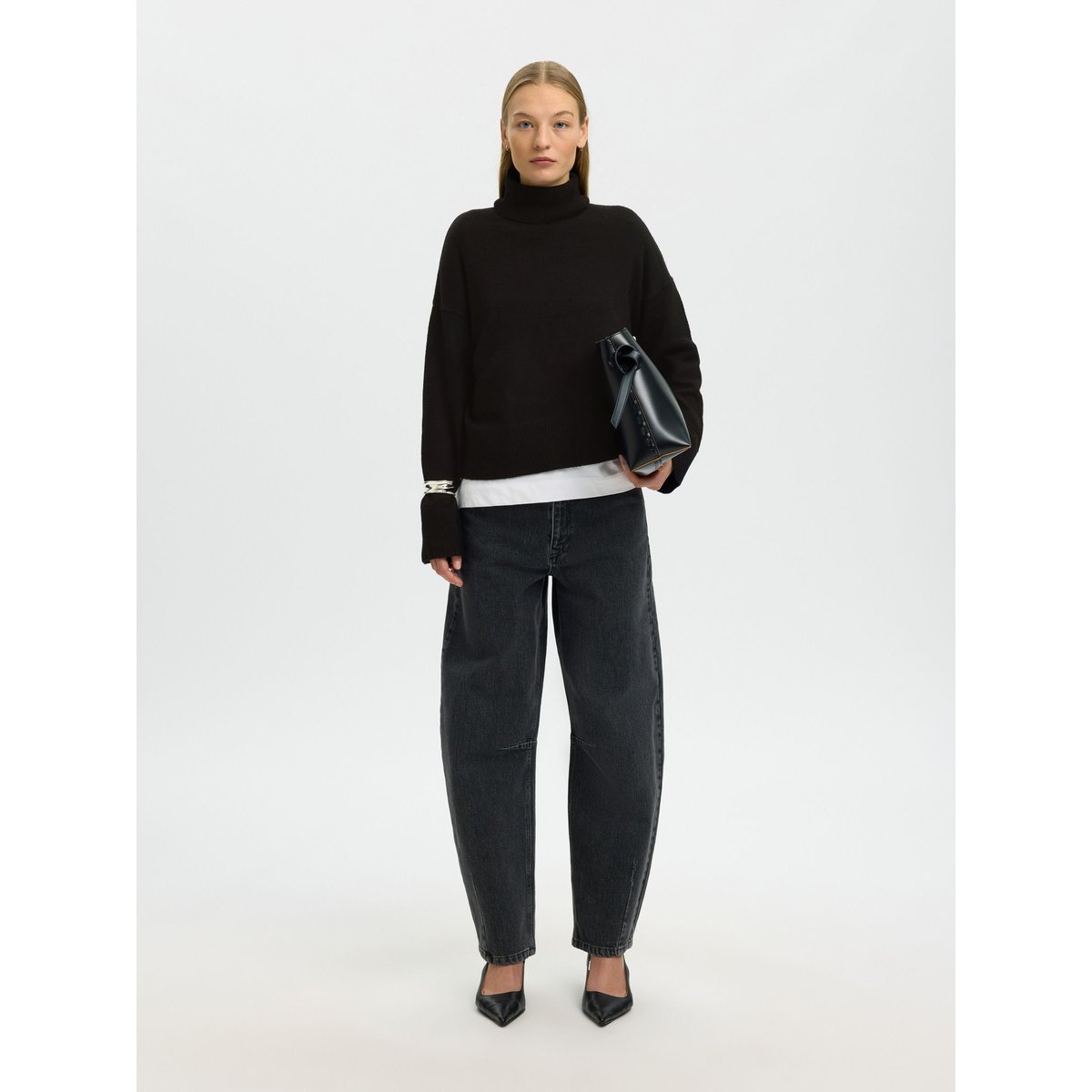 Pull noir - black, SELECTED