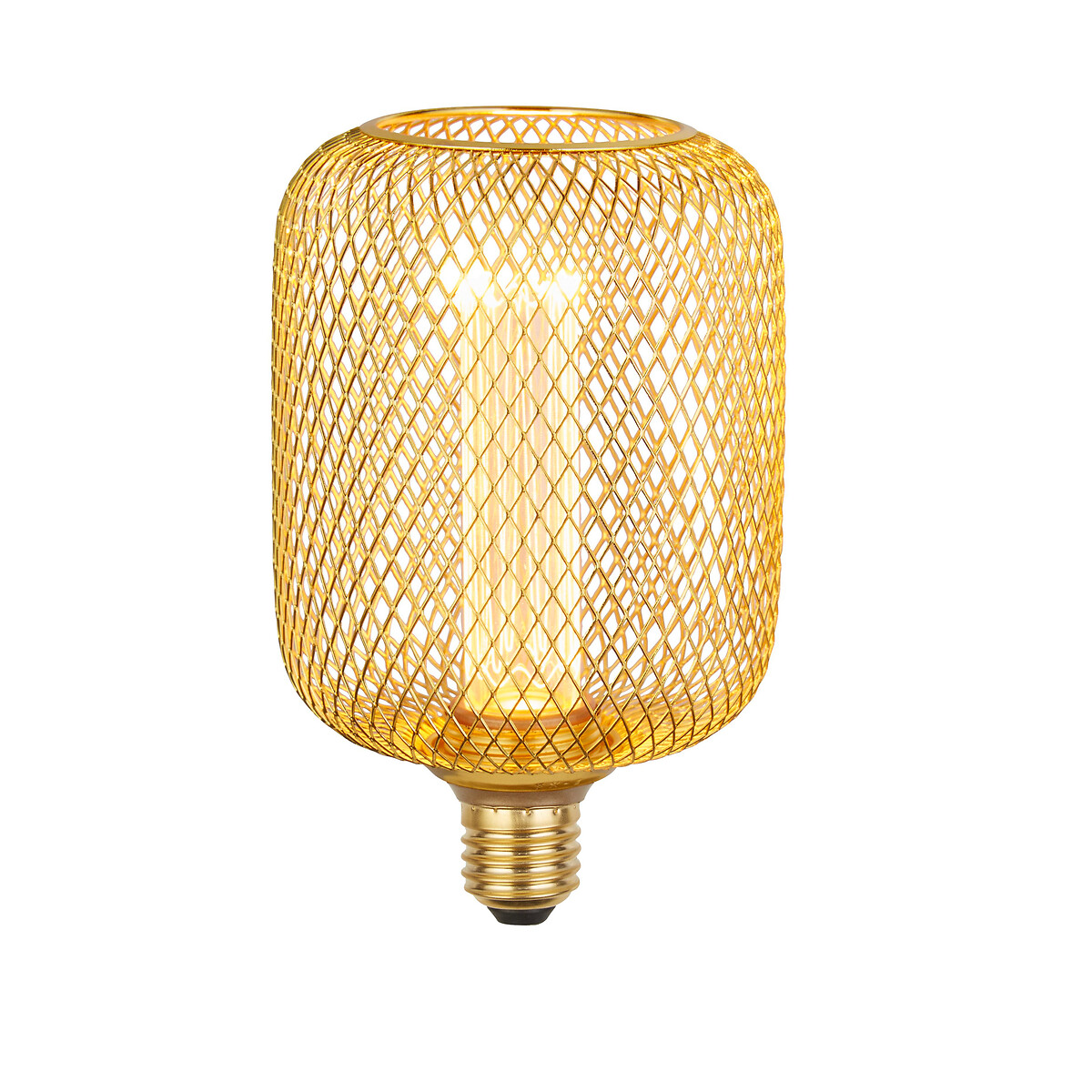 E27 LED Gold Metal Cage Bulb gold-coloured, SO'HOME