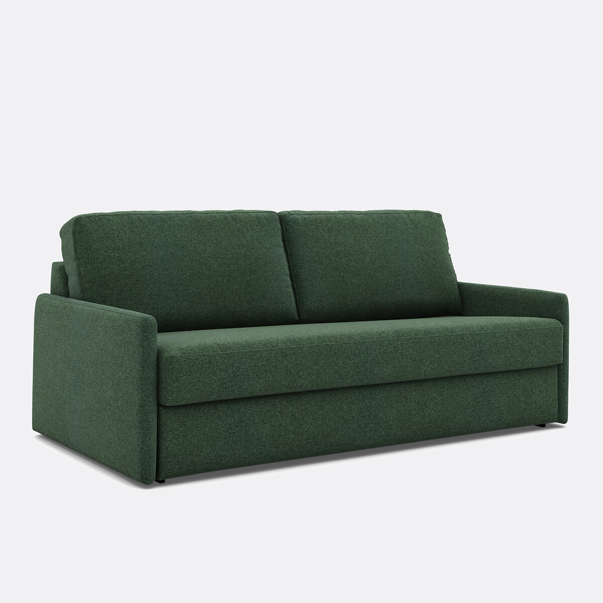 Sofá cama de poliéster, espuma HR premium, Marta verde bosque, LA REDOUTE INTERIEURS