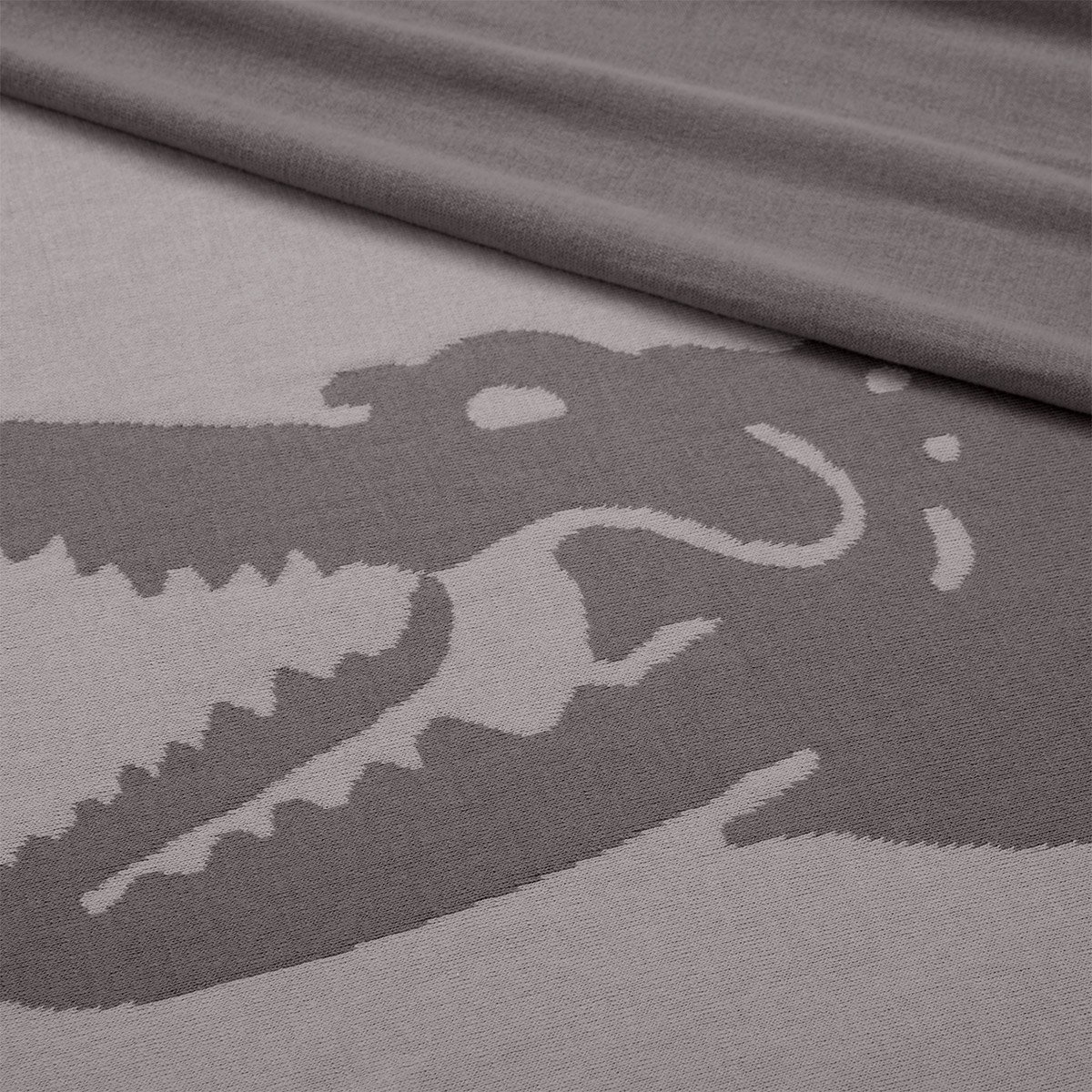 Plaid en coton, L REFLET gris, LACOSTE HOME
