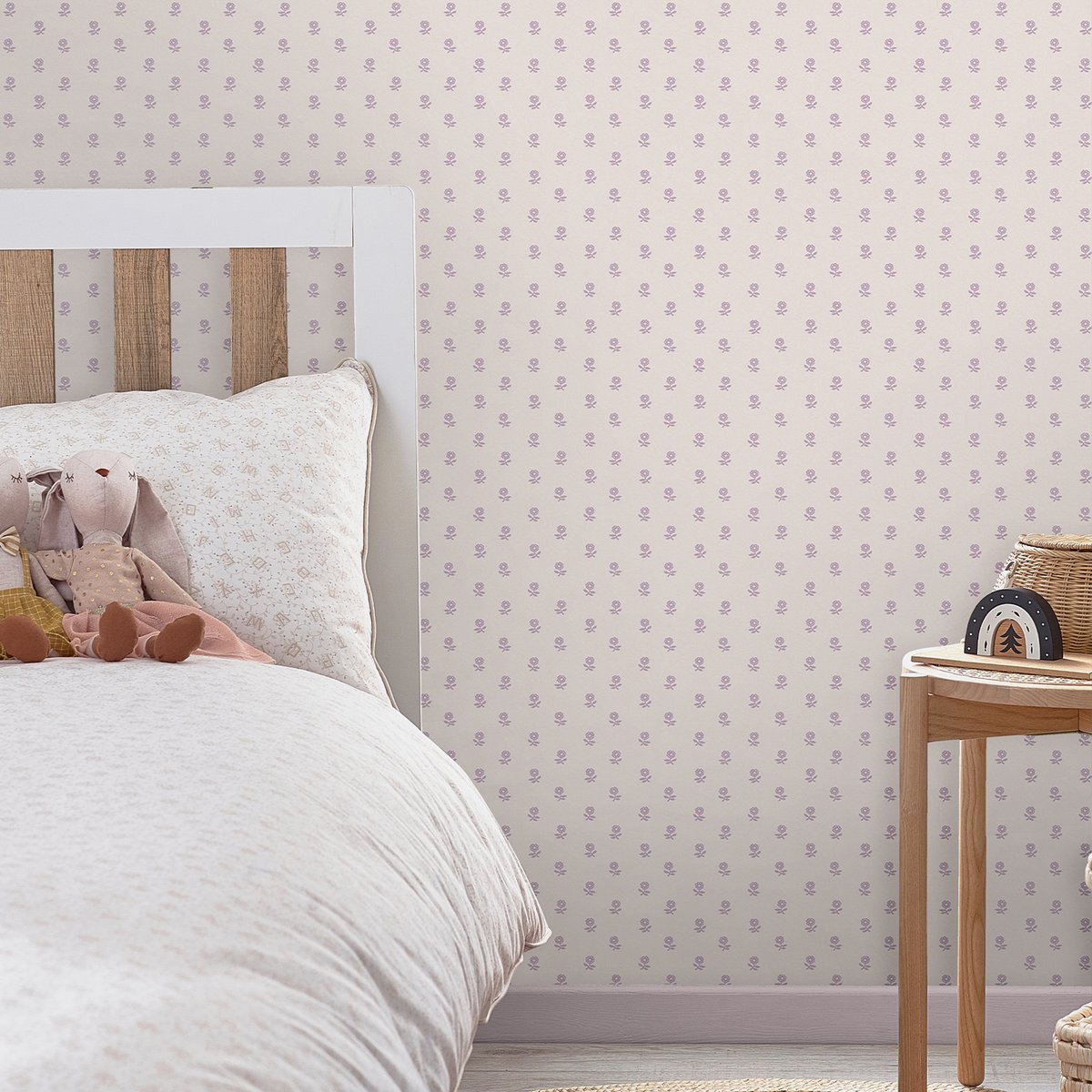 Papier peint Fleur de paquerette Daisy violet, LAURA ASHLEY