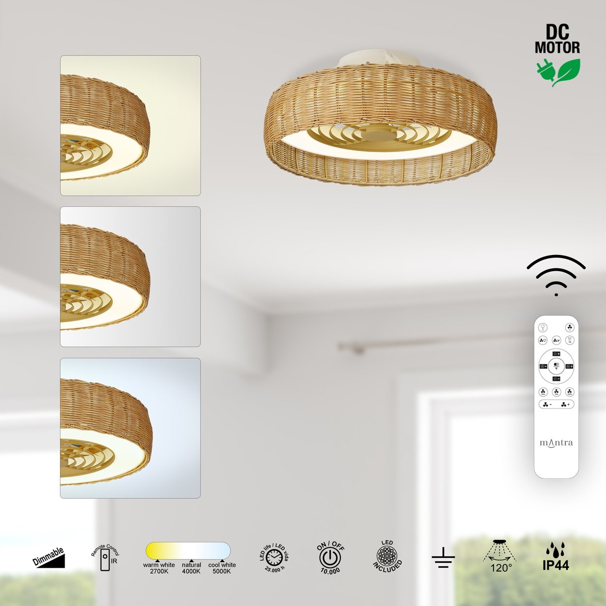 Ventilateur bois, MANTRA