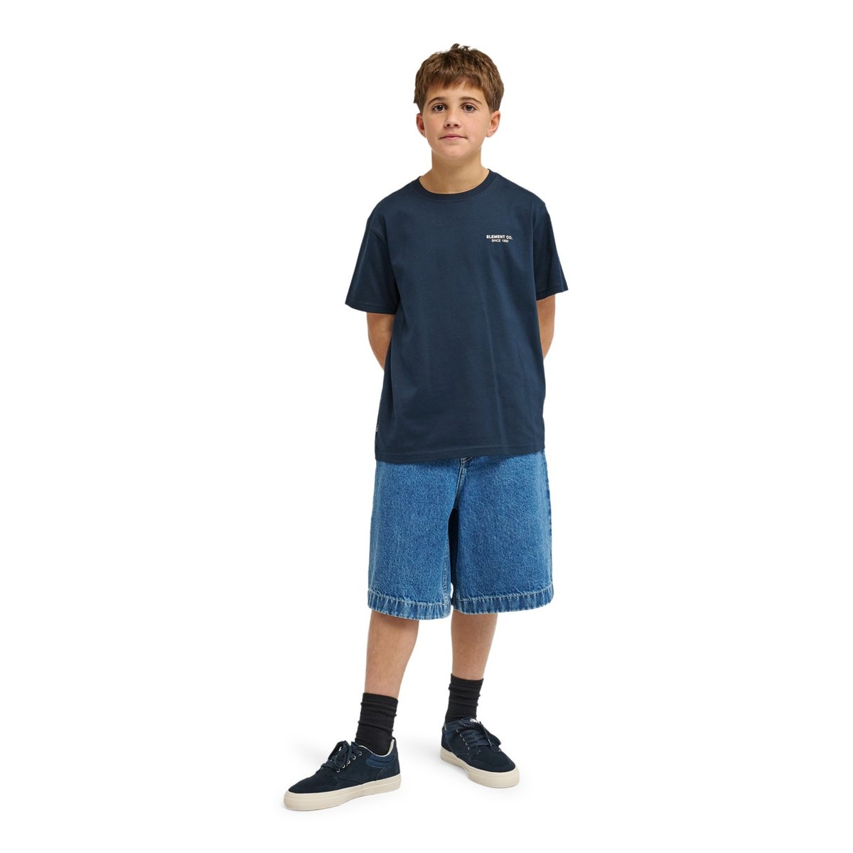 Short en denim BIG 5 bleu mid used, ELEMENT