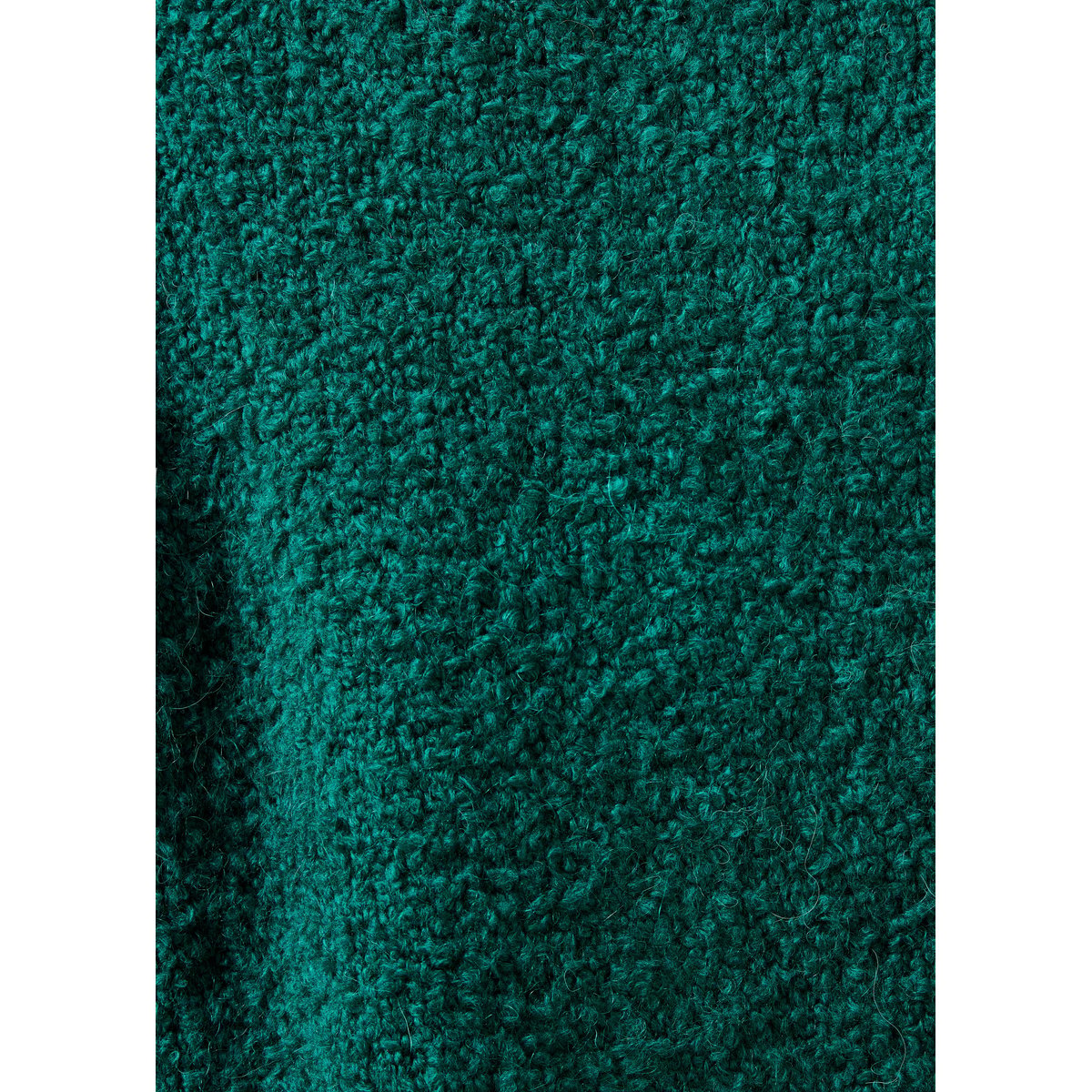 Gilet en maille bouclette col rond emeraude, LA FEE MARABOUTEE