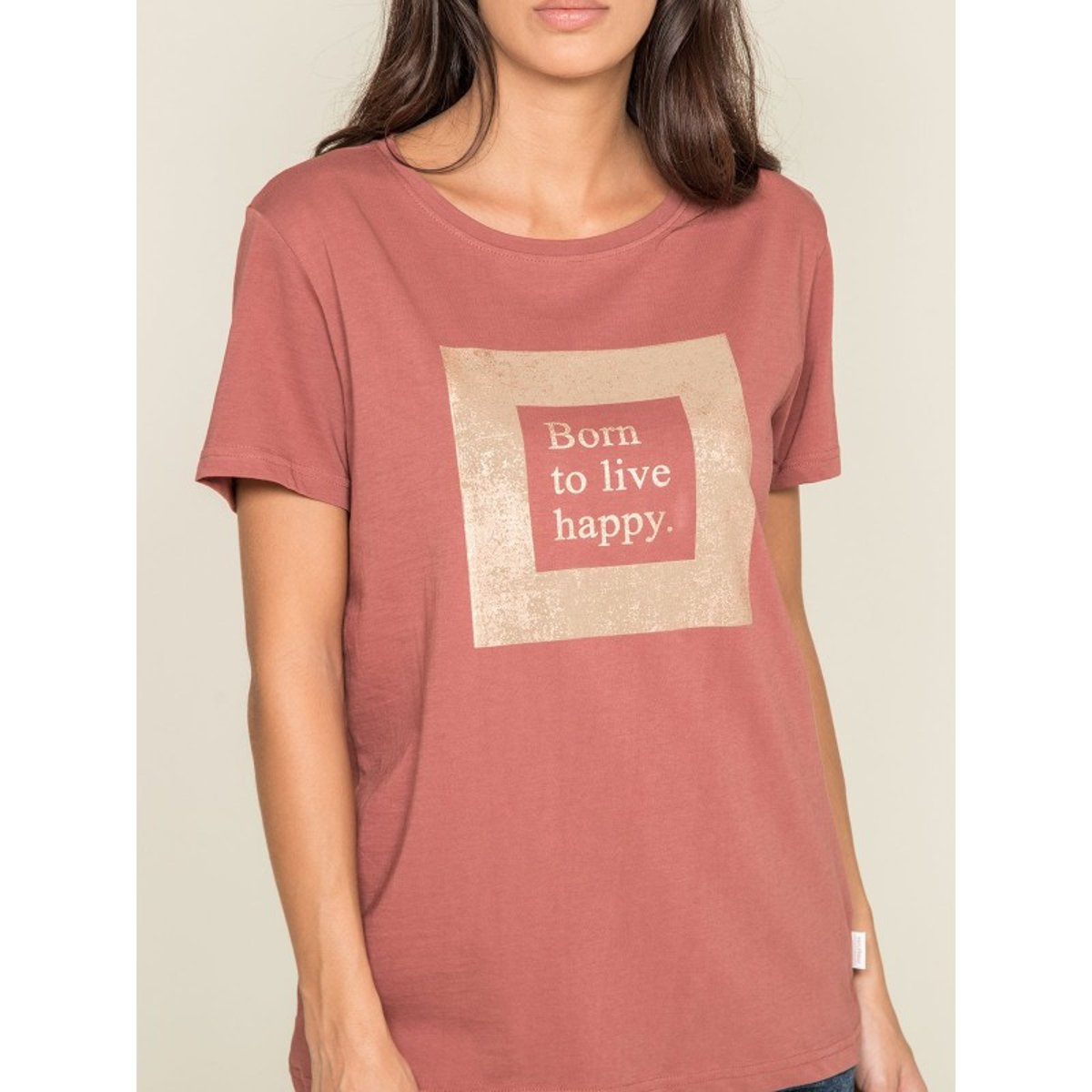 T-shirt Col Rond Message Fligny blanc, DONA LISA