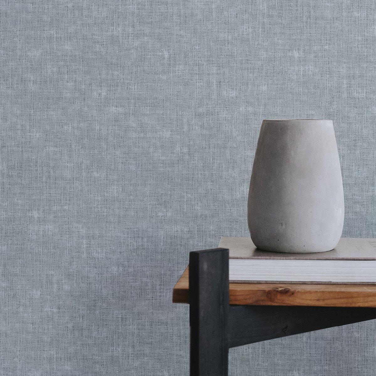 Papier peint Lin Shimmer gris vert, WOW