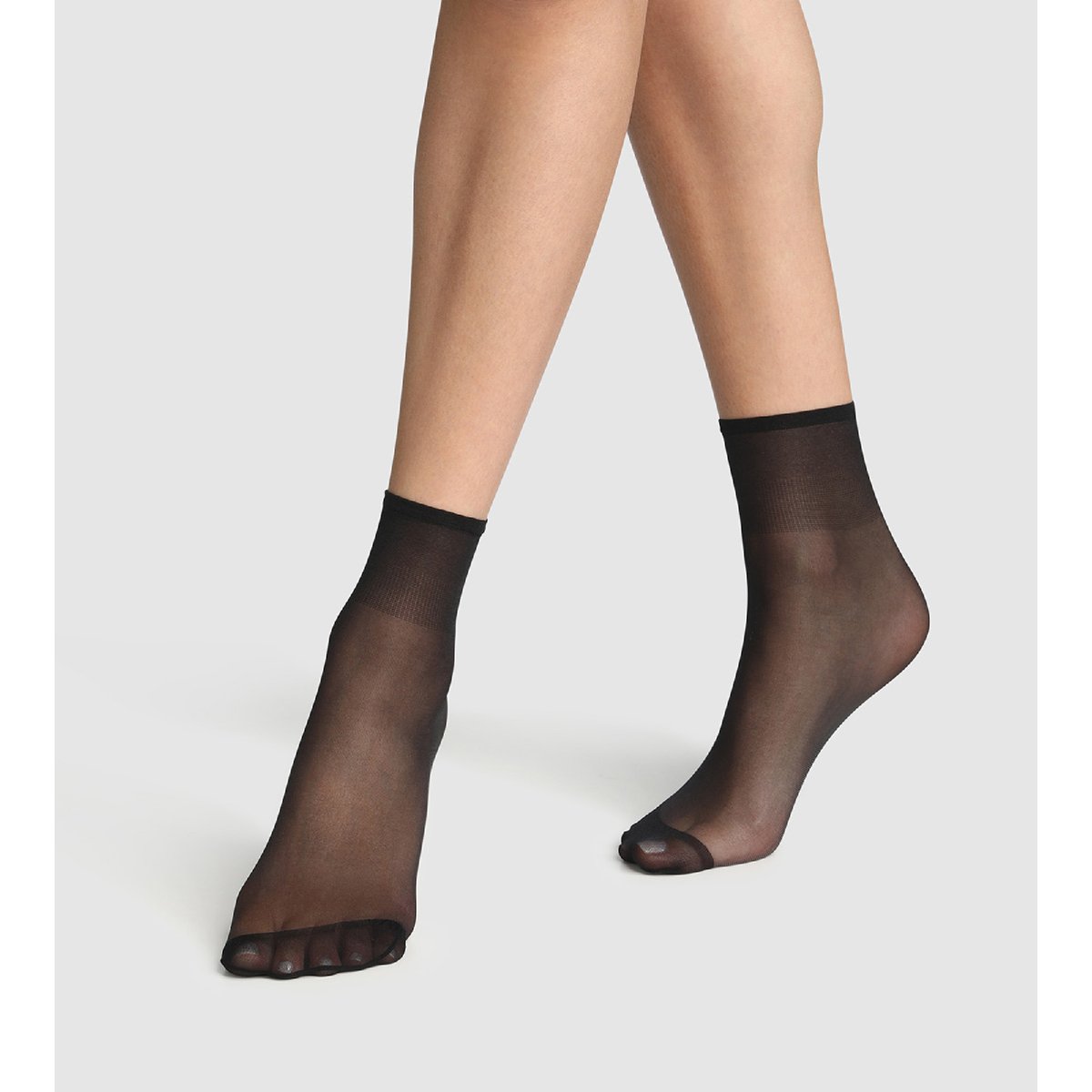 Lot de 2 paires de Socquettes 15D Sublim noir, DIM