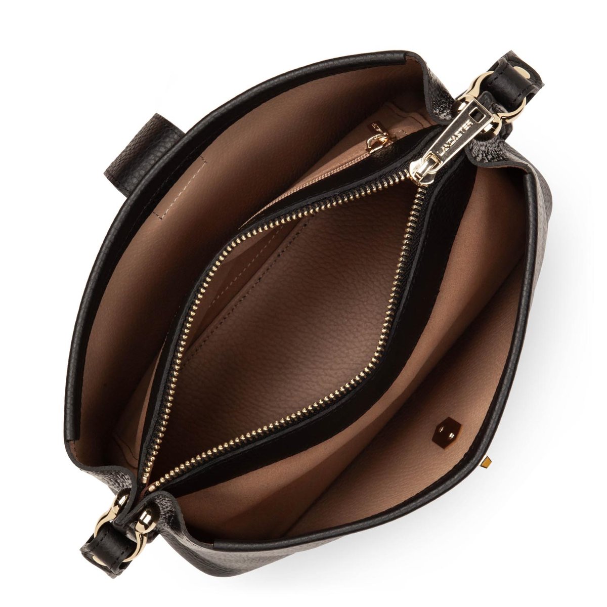 Sac trotteur, Made in France TOP DOUBLE noir - in - nude, LANCASTER