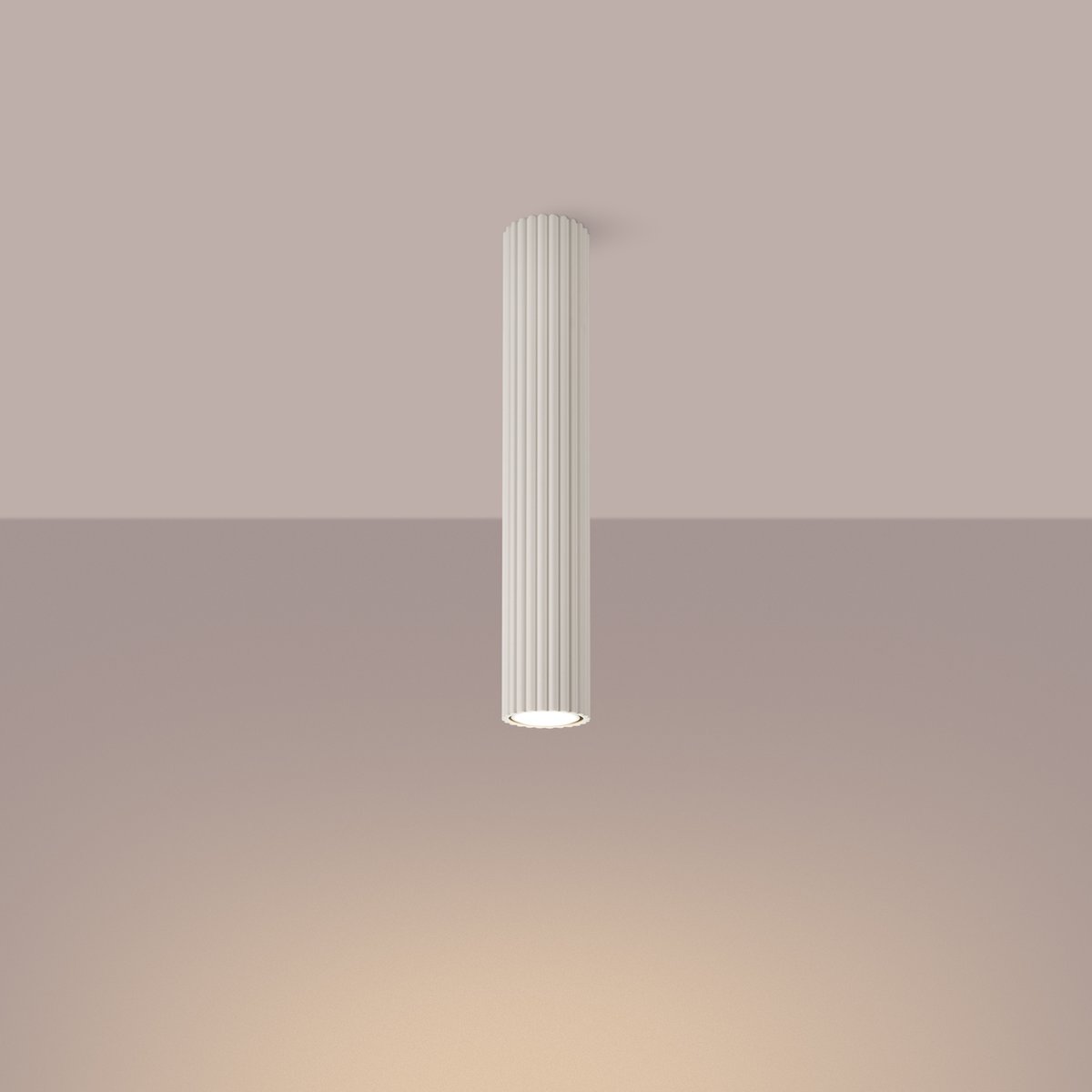 Plafonnier Aluminium Beige GU10 1 Karbon 40 beige, EDEN