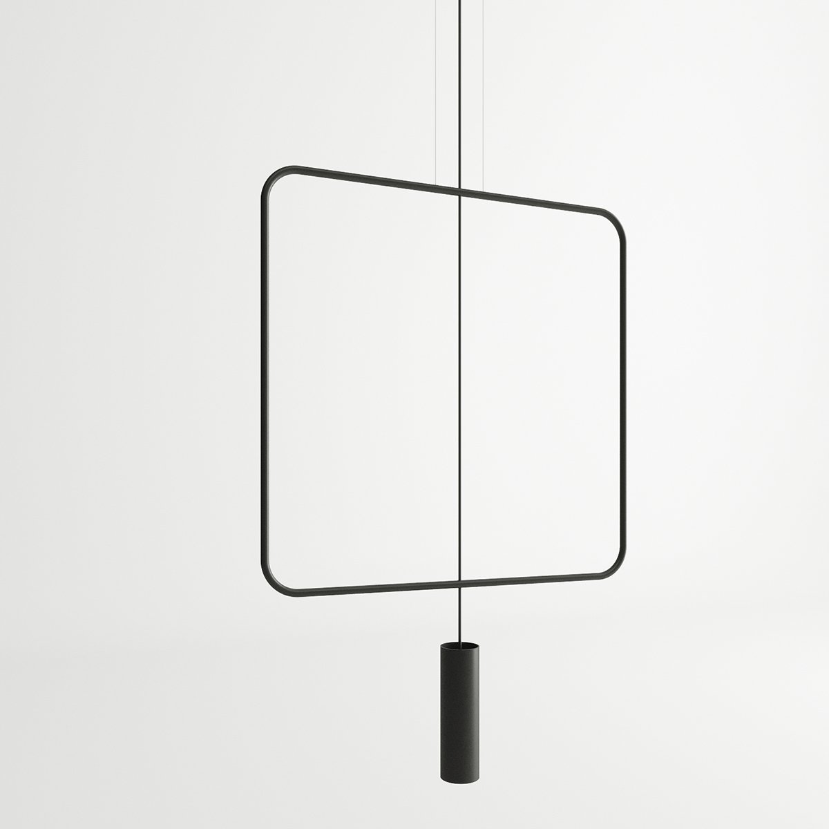 Suspension Acier Noir GU10 1 Rana noir, EDEN