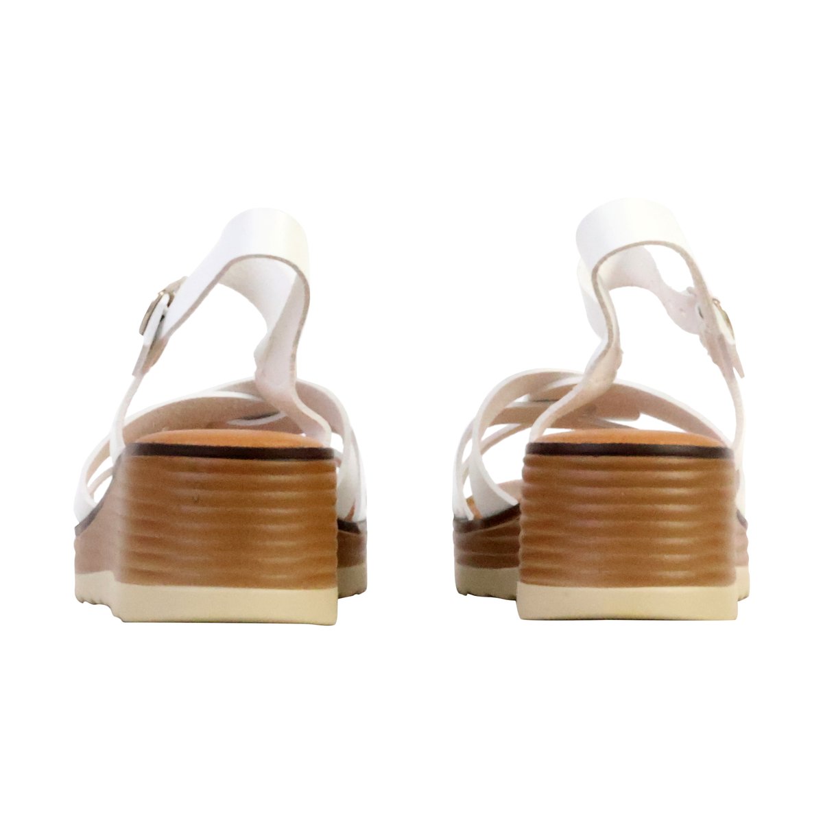 Sandales Compensées à Bride Lbs blanc, ENZA NUCCI