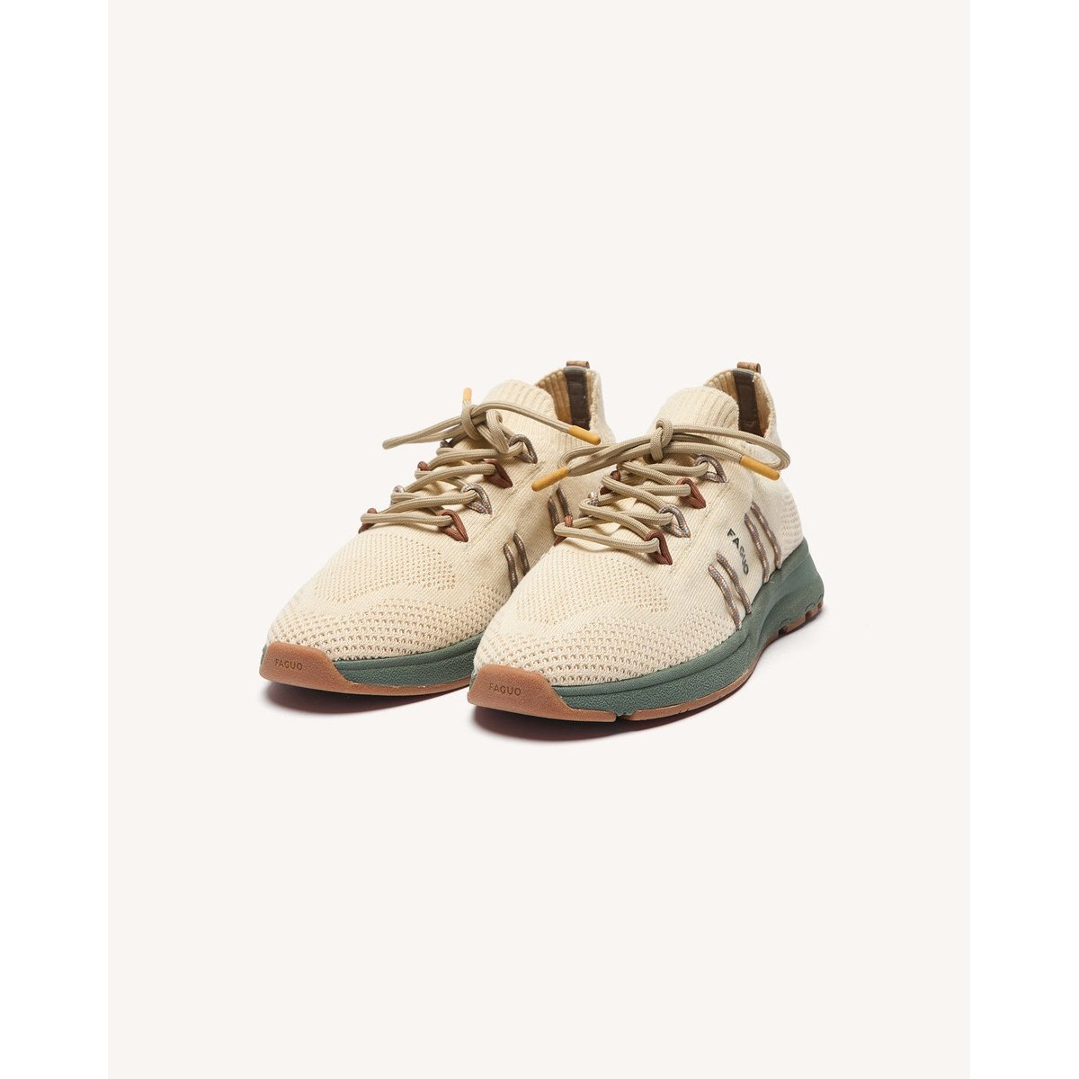 Running HEARTWOOD blanc et kaki, FAGUO