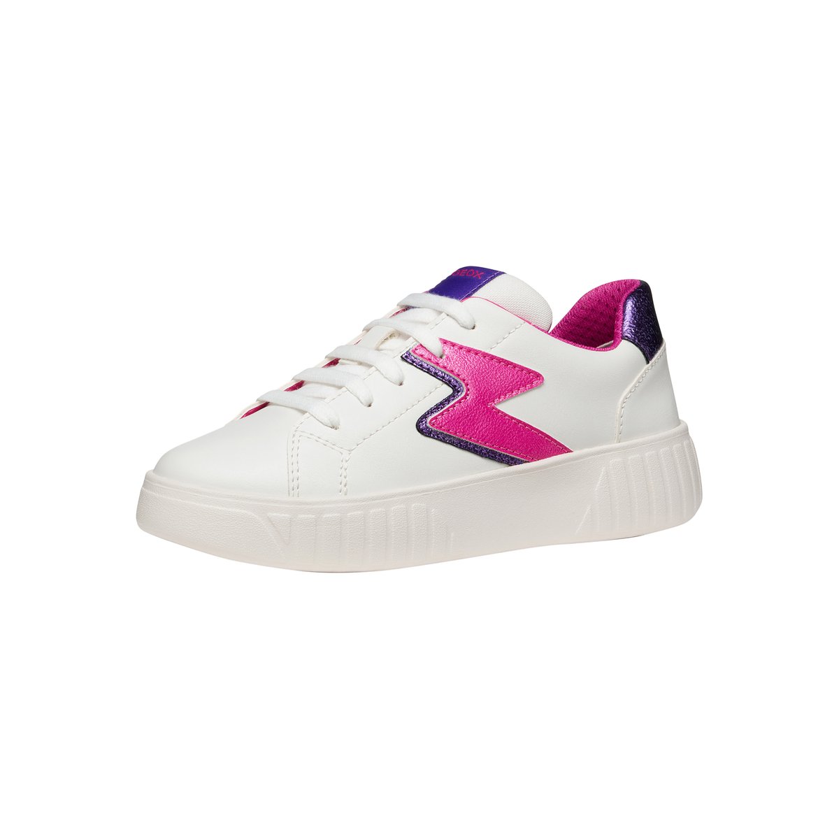 Baskets respirantes Mikiroshi blanc fushia, GEOX