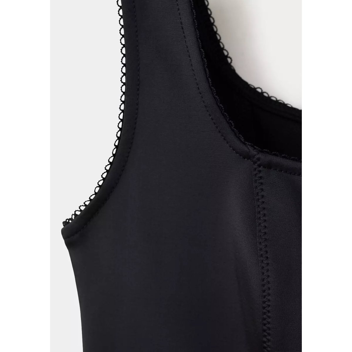 Top style corset à bretelles noir, MANGO
