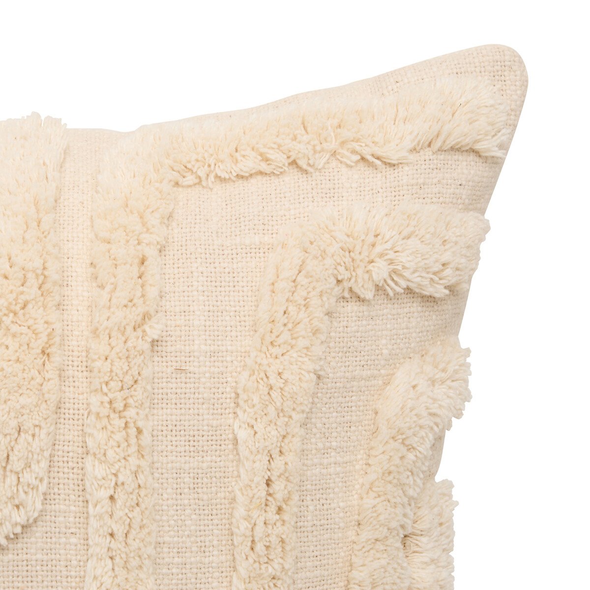 Coussin rectangulaire en coton HAWKI blanc chaud, ATMOSPHERA