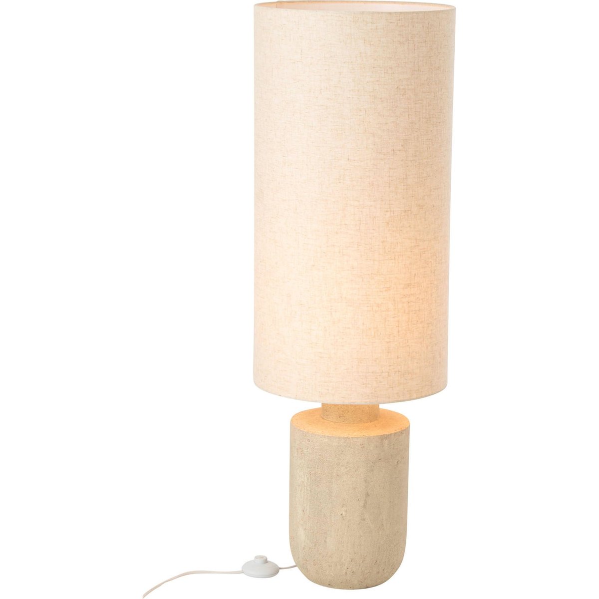 Lampe de table en poterie gris et beige, RECOLLECTION