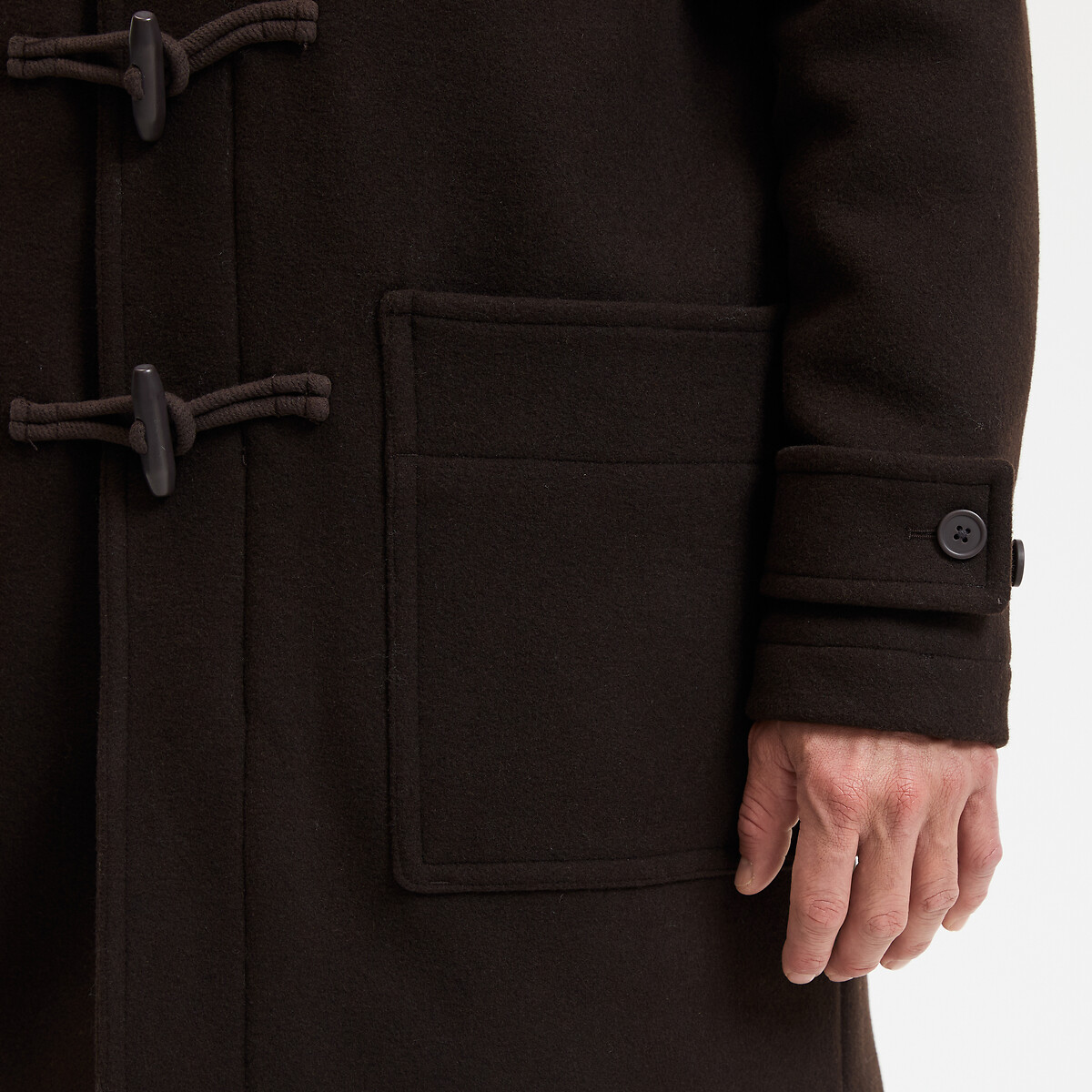 Duffle coat de corte largo Signature GREGOIRE castanho escuro, LA REDOUTE COLLECTIONS