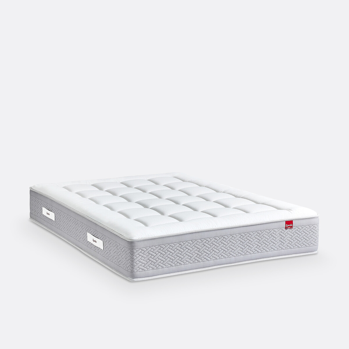 Matras 800 pocketveren, 5 zones, Le Majestueux wit/muisgrijs, EPEDA