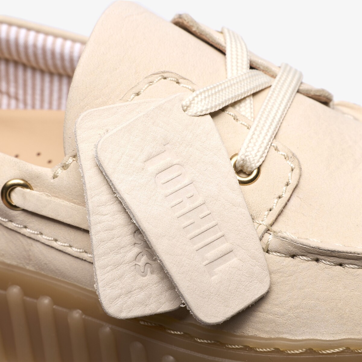 Scarpe da barca in nubuck, TORHILL BOAT crema, CLARKS
