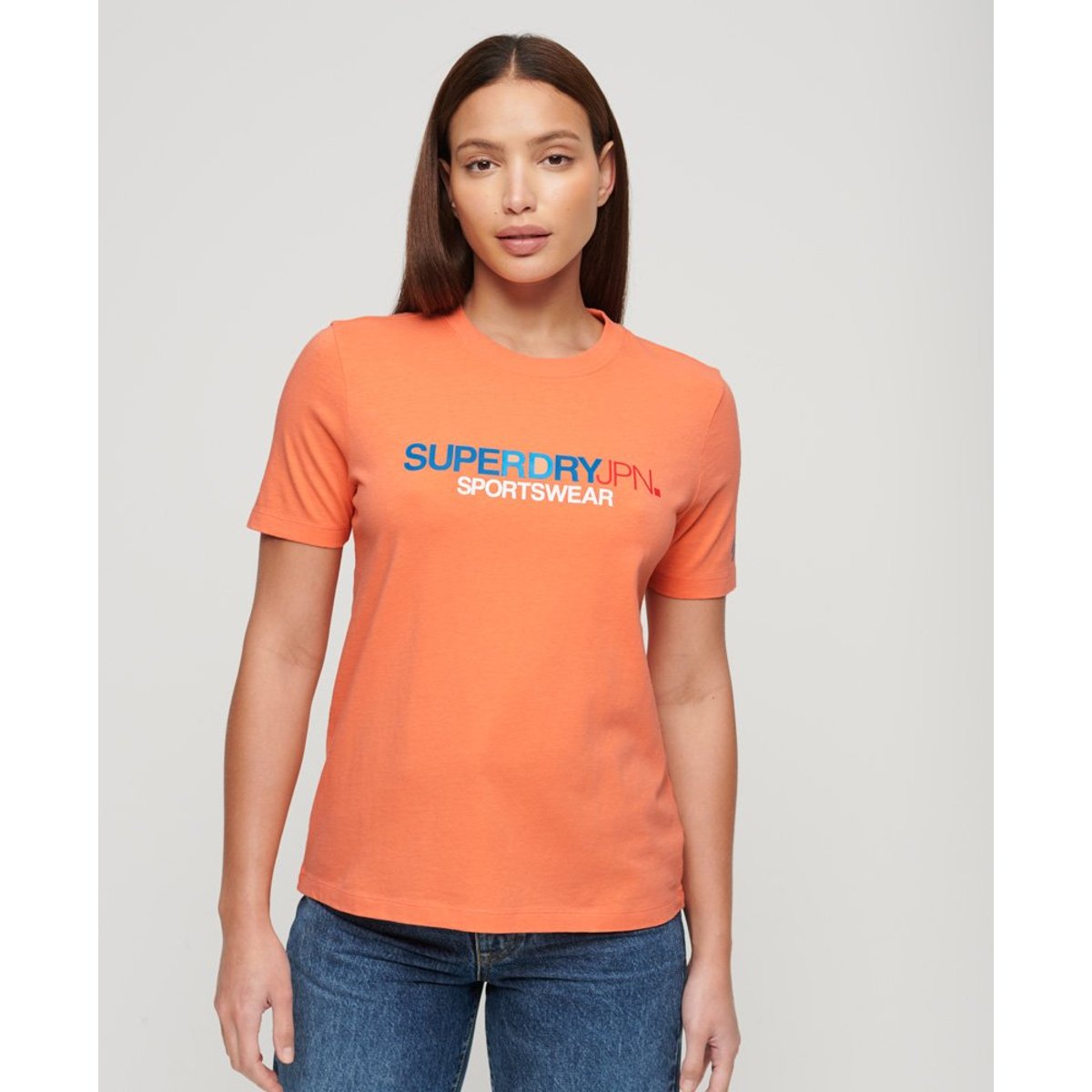 T-shirt décontracté Sportswear Logo corail fusion, SUPERDRY
