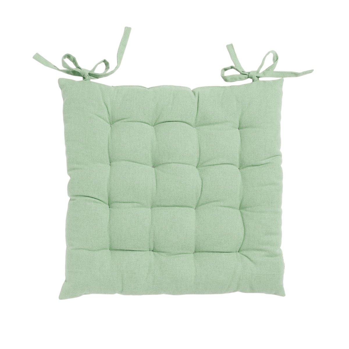 Assise de chaise matelassée en coton Kalas menthe, EDEN