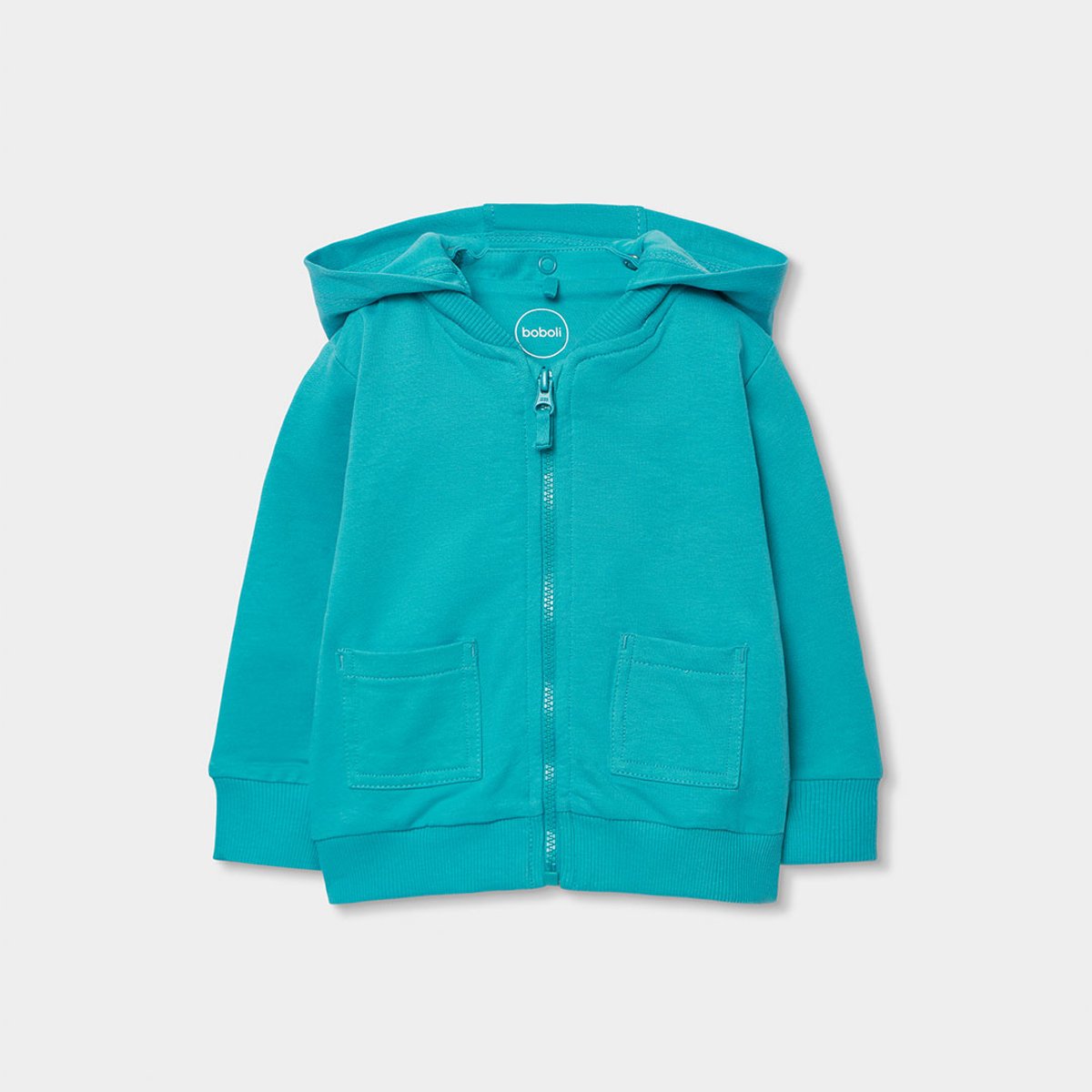 Veste bébé en peluc e vert, BOBOLI