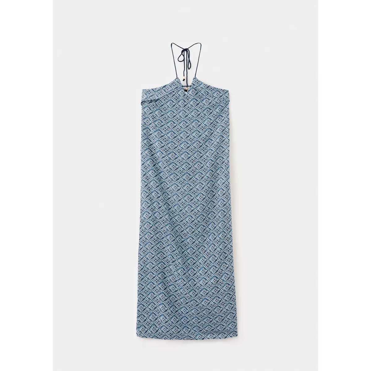 Robe lin emmanchures américaines bleu marine, MANGO TEEN