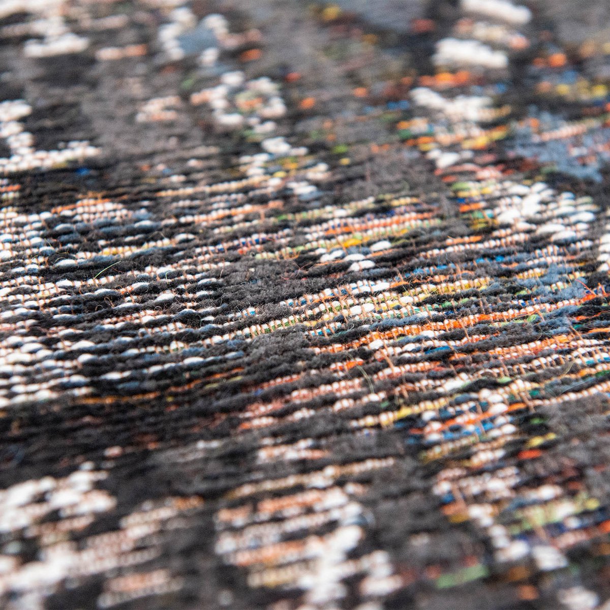 Tapis intérieur/extérieur tissé plat BLACK FEZ gris, NOVATREND