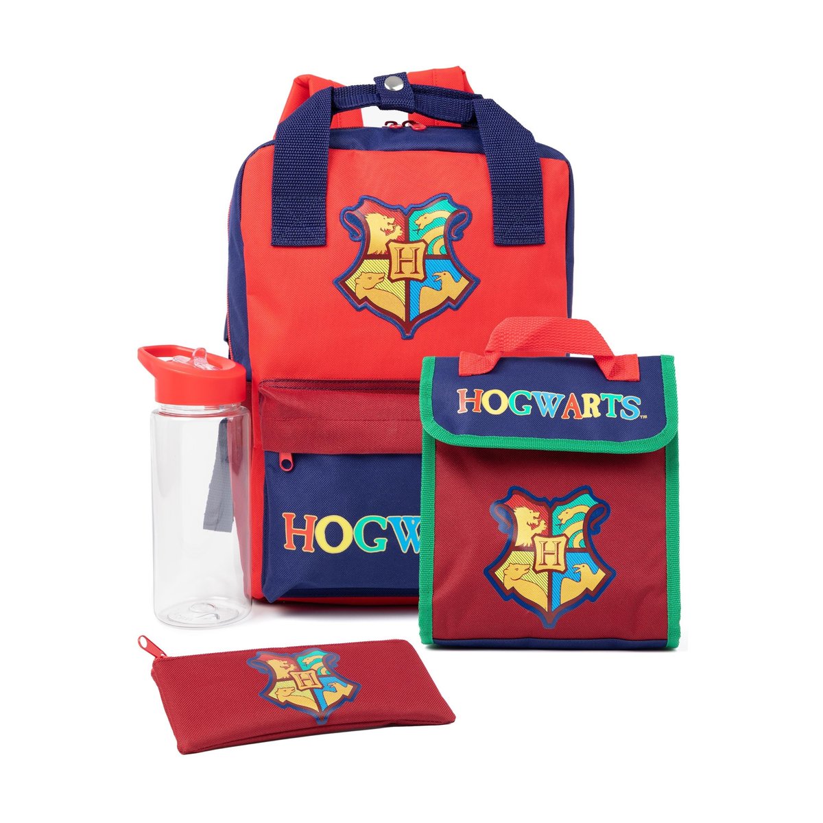 Ensemble sac à dos rouge / vert / bleu, HARRY POTTER