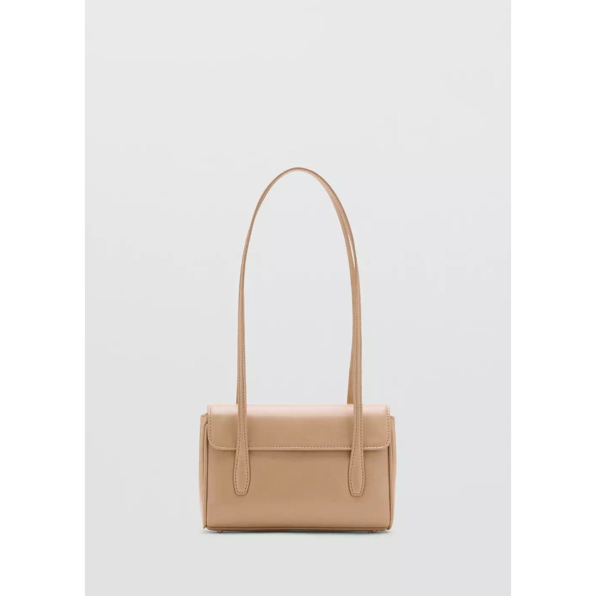 Sac porté épaule rabat marron moyen, MANGO