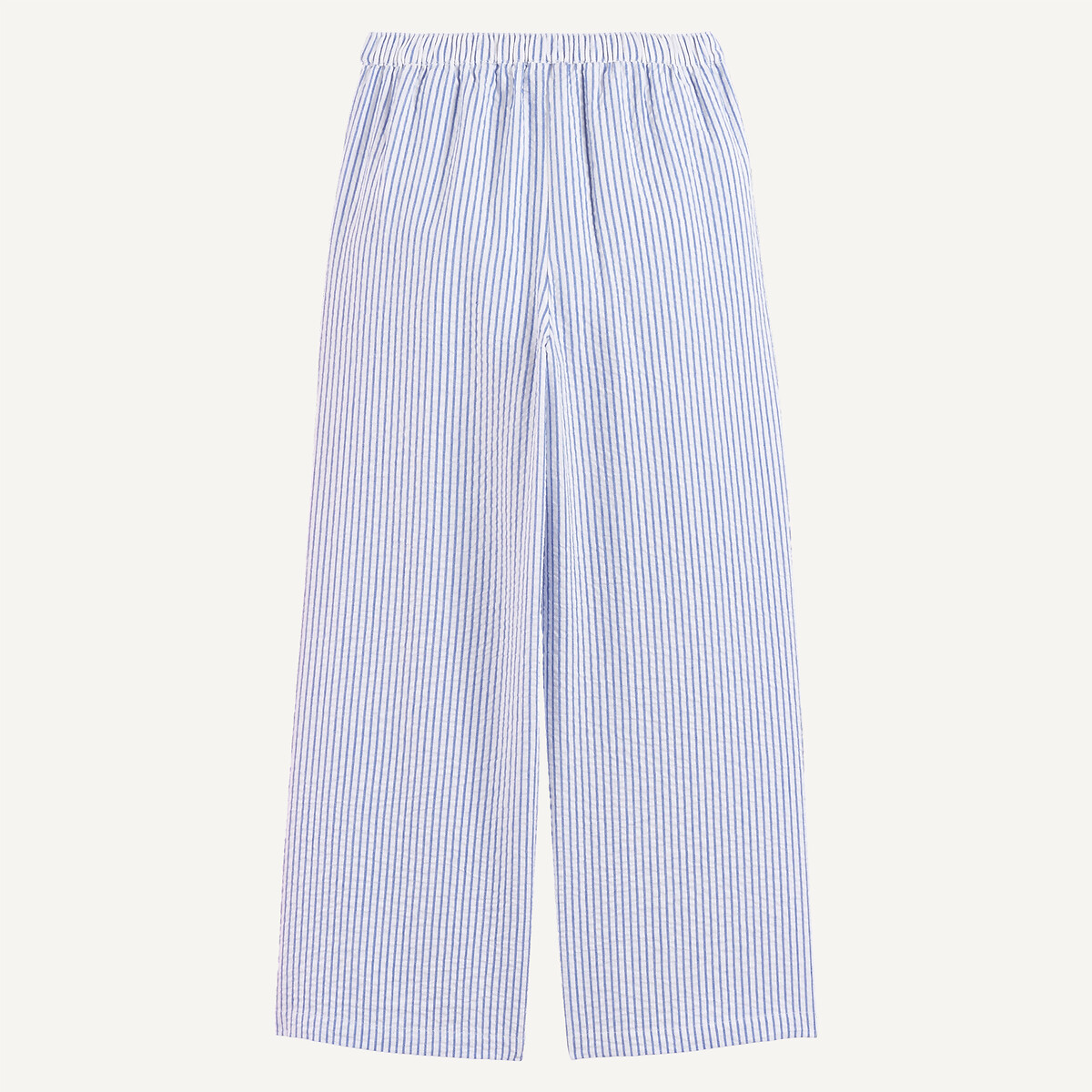 Pantalon large, taille élastiquée, imprimé à rayures rayé bleu/blanc, LA REDOUTE COLLECTIONS