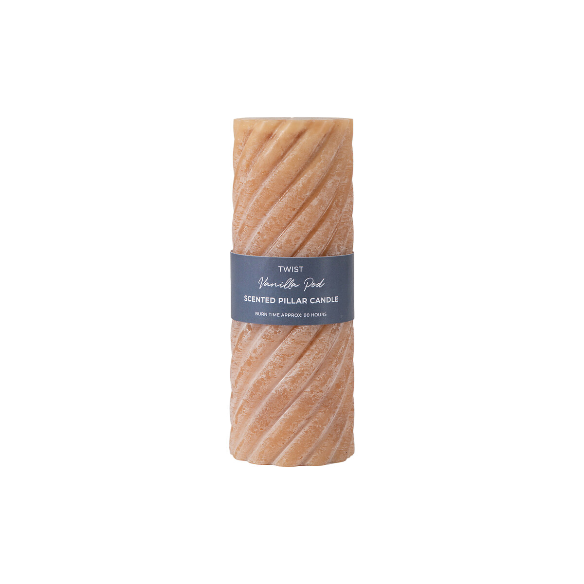 Pack of 2 20cm Vanilla Pillar Candle Twist Amber brown , ÉDITÉ